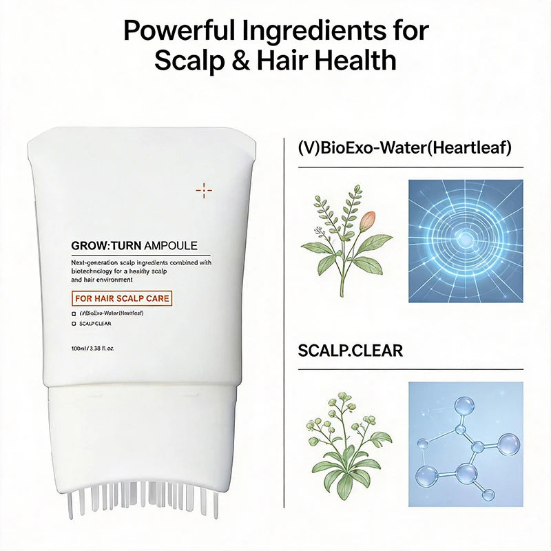 Korean Hair Serum with Built-in Massager Brush | Scalpsavvy