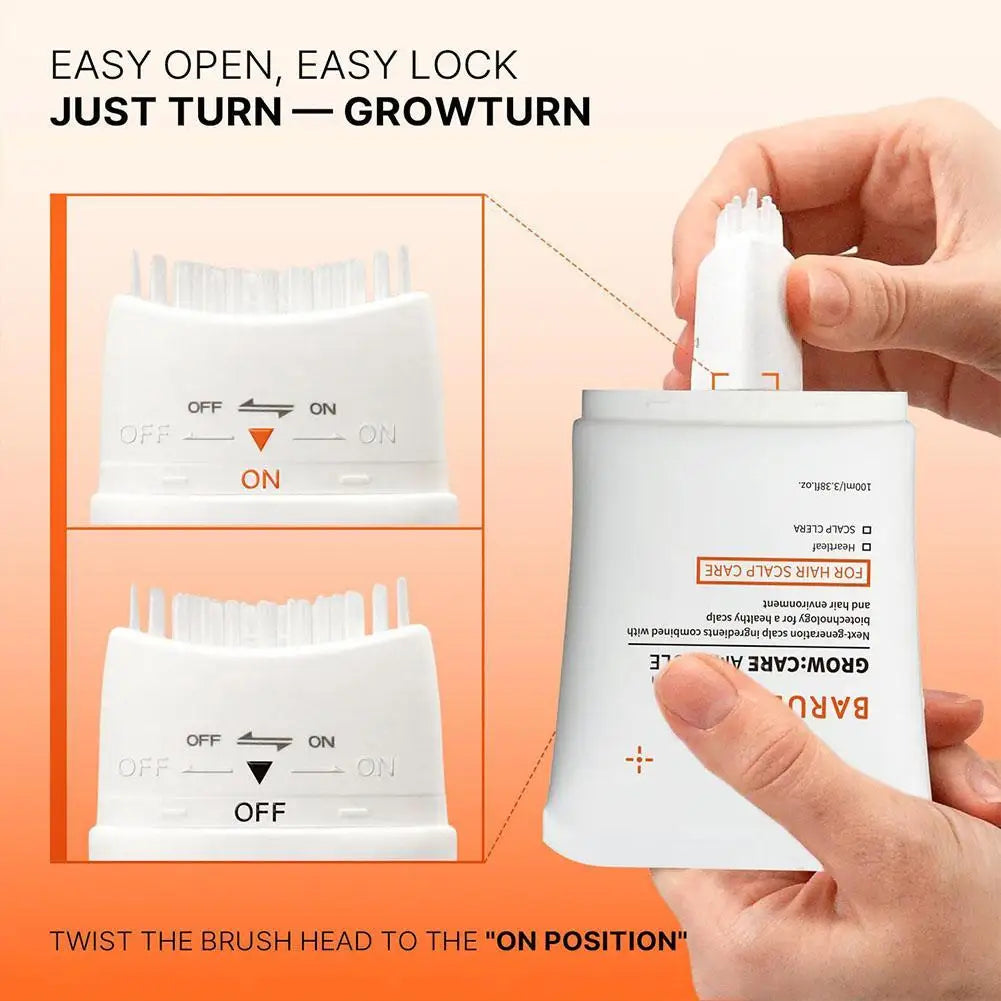 Hair Growth Serum with Built-in Scalp Massager Brush | Scalpsavvy