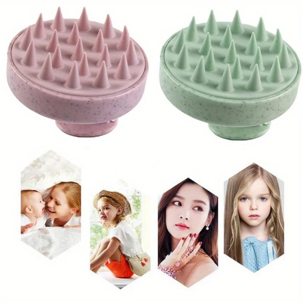 Silicone Scalp Massager Brush  Relaxing Shampoo Scrubber