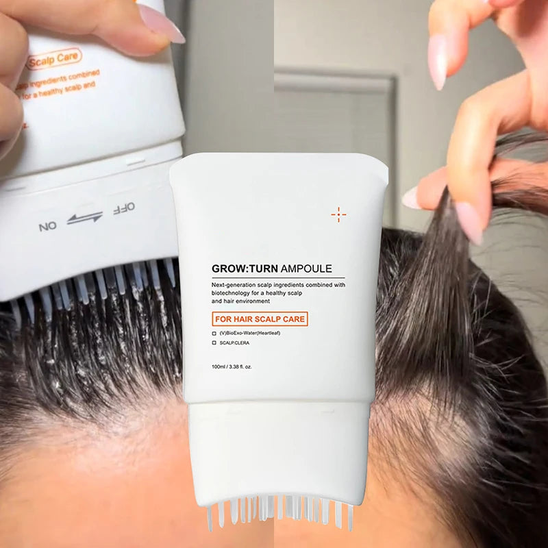 Korean Hair Serum with Built-in Massager Brush | Scalpsavvy