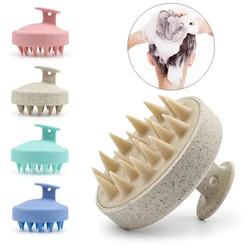 Silicone Scalp Massager Brush  Relaxing Shampoo Scrubber