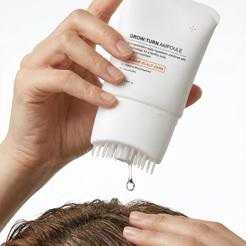 Korean Hair Serum with Built-in Massager Brush | Scalpsavvy