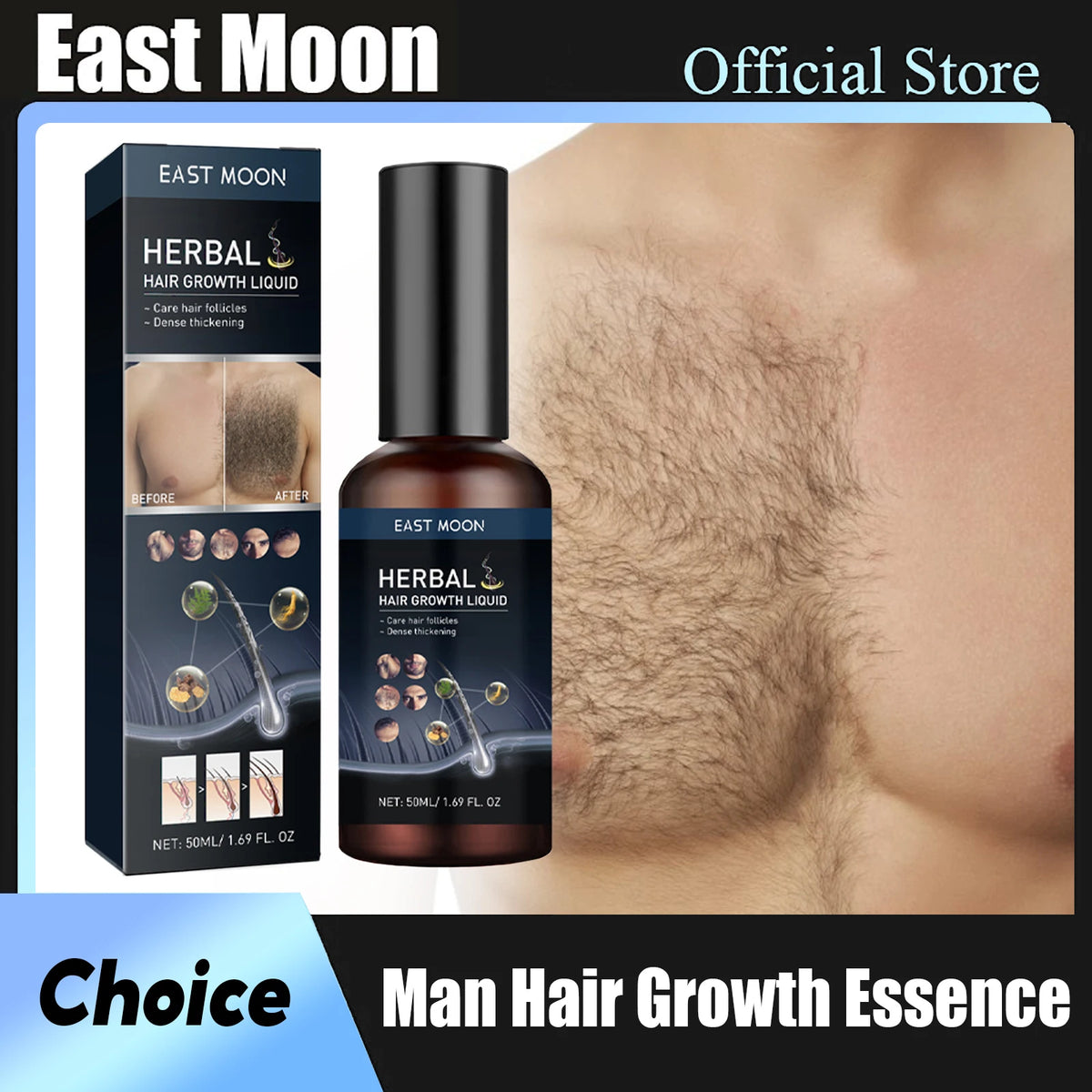 Beard & Body Hair Growth Spray | Mustache & Hair Thinning Treatment | Scalpsavvy