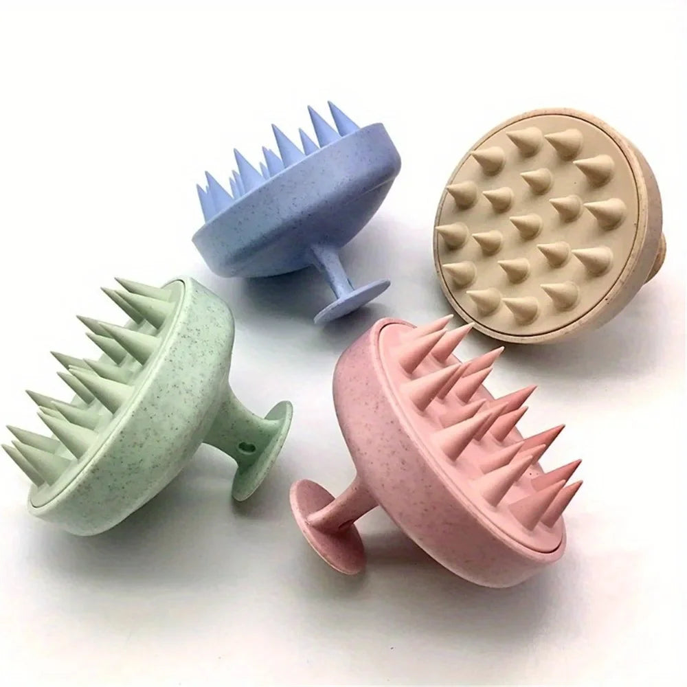 Silicone Scalp Massager Brush  Relaxing Shampoo Scrubber