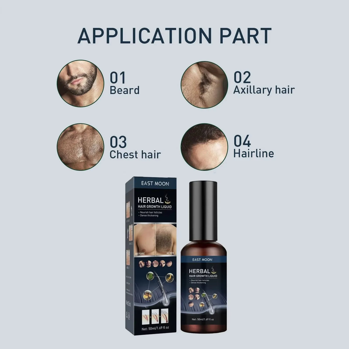 Beard & Body Hair Growth Spray | Mustache & Hair Thinning Treatment | Scalpsavvy